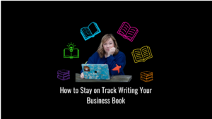 Business owner refining the core message of a business book to stay on track during the writing process.